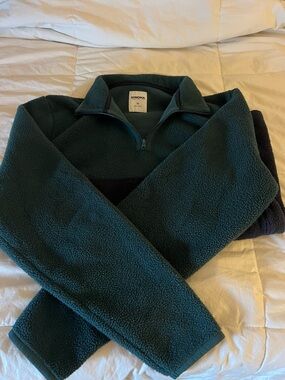 SONOMA Men's Dark Teal Half-Zip Fleece Pullover